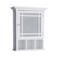thumbnail image 1 of Teamson Home Armoire à Pharmacie Rangement de Salle de Bain 1 Tablette de Porte Miroir Blanc, 1 of 9