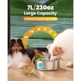 thumbnail image 3 of Fuente de agua para perros oneisall de acero inoxidable silenciosa de 7 litros, 3 of 9
