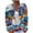 Blue, variant on Women's Christmas Long Sleeve Reindeer Plaid Printed Button-Down Knit Cardigan, Festive Holiday Casual Loose Outerwear Top for Women - Cute Reindeer Checkered Design 4XL
