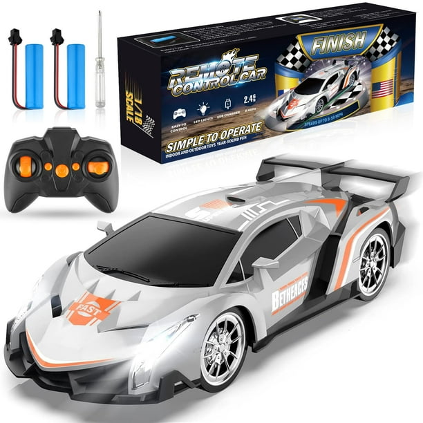 Growsland Coche De Control Remoto Coches Rc Regalos De Navidad Juguetes Para Niños 1/18 Deporte Eléctrico Racing Hobby Rc Crawler Modelo De Coche De Juguete Vehículo Para Niños Niñas Baterías Recargab