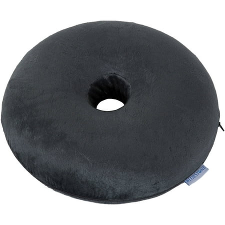 Donut Pillow – Memory Foam Ring Cushion with Plush Zippered Outer Cover for Orthopedic Pain Relief and Post-Surgery Comfort by Bluestone