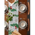 thumbnail image 5 of Table Runners 72 Inches Long Dress Scarves, Christmas Snowman Farmhouse Kitchen/Dining Table Runner, Coffee Tablerunners, Grey Xmas Pine Branches Snowflakes Red Birds 13x72 Inch, 5 of 7