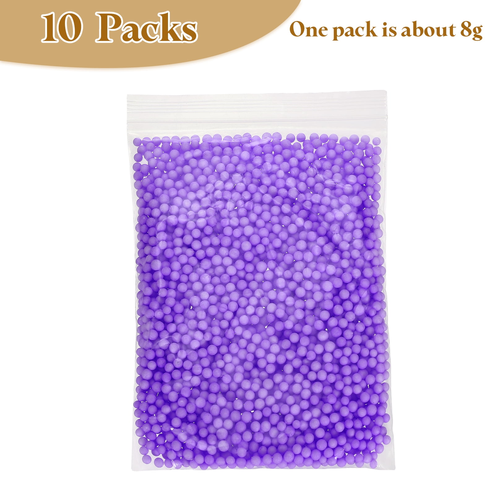 10Pack 0.16"-0.24" Foam Ball, Mini Round Foam Beads Balls for DIY Crafts, Party Decorations, Fillings of Vase Pillow, Dark Violet