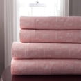 thumbnail image 1 of Elite Home Products, Inspirational Print Microfiber Sheet Set, Full, Pink, 1 of 2