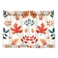 thumbnail image 7 of Yayeee Kitchen Curtains Tier Pair Light Filtering 27"x24" Rod Pocket Short Cafe Window Panel, Hand Drawn Autumn Leaves, 7 of 7