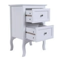 thumbnail image 4 of Gzxs White Nightstand with 2 Drawers, Farmhouse Night Stands for Bedrooms Set of 2, Small Bed Side Table/Night Stand for Small Spaces, College Dorm, Kids’ Room, Living Room, 16W x 12D x 24H, 4 of 8