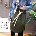 thumbnail image 7 of Xinyolin Men's Solid Color Drawstring Canvas Large Capacity Bucket Bag Casual Backpack, 7 of 7