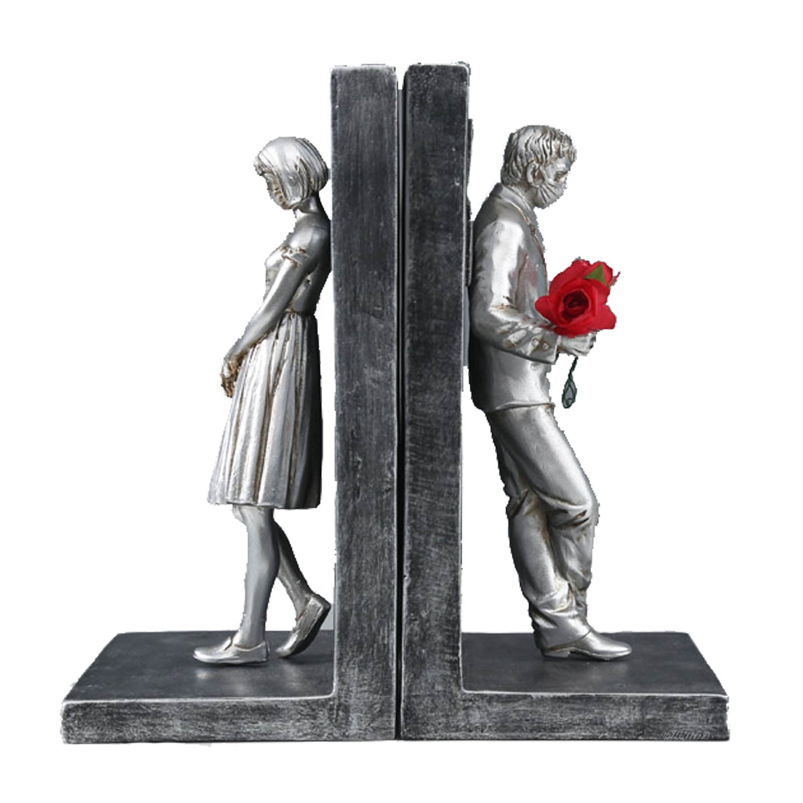 innodept12 Collectible Figurine Bookends Decorative Book Ends Bookshelf