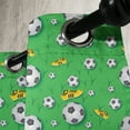 thumbnail image 3 of Ambesonne Soccer Grommet Curtain, Shoes Balls on Grass, 50" x 72", Lime Green Yellow Black, 3 of 6