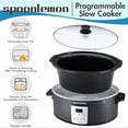 thumbnail image 3 of 7QT Slow Cookers for Kitchen, Electric Cooker Pot with 20h Timer & 3 Heat Settings, Oval Ceramic Pot for Kitchen, Home and Kitchen, Compatible with 20 Count 13"x21" Cooking Liners, 1 Set, 3 of 9