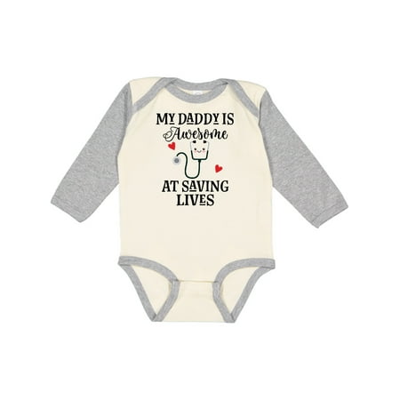 

Inktastic Doctor My Daddy is Awesome Baby Boy Girl Gift Baby Boy or Baby Girl Long Sleeve Bodysuit