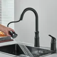 thumbnail image 5 of Zovajonia Single Handle Kitchen Sink Faucet Pull Down Sprayer W/Soap Dispenser Matte Black, 5 of 11