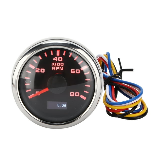 Tacómetro marino de 52 mm con retroiluminación roja, universal, para motocicletas, coches, camiones, barcos y motores de gasolina.-32 V