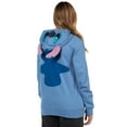 thumbnail image 5 of Disney Women's Lilo and Stitch I Am Stitch Costume Sweatshirt Zip Hoodie w/ Embroidered Face and Stand-Up Ears, 5 of 6