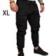 thumbnail image 3 of Naiovety Pantalones de bolsillo para hombre Casual Elástico Cadena Moda Pantalones largos Joggers Uniforme atlético Negro SG, 3 of 6