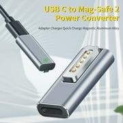 duixinghas Adapter Charger Quick Charge Magnetic Aluminum Alloy PD USB C to Mag-Safe 2 Power