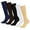 Black & Brown & Navy Blue & Skin & White, variant on Gustave 2 Pairs Knee High Compression Socks 10-20mmHg for Men & Women Best Medical,Running,Varicose Veins,Travel (White,L/XL)