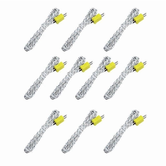 10Pcs 3Meters K Type Mini-Connector Thermocouple Temperature Probe Sensor -50-350°C Temperature Sens