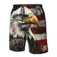 thumbnail image 4 of Balery Retro American Eagle A Traje de Baño Estilo Hawaiano para Hombre, Shorts de Secado Rápido con Bolsillos-X-Large, 4 of 6
