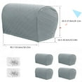 thumbnail image 2 of PENGXIANG 4 Pcs Housse d'Accoudoir Extensible pour Fauteuils Canapé Gris, 2 of 8