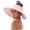 Pink, variant on HNMKIU Korean Style Women's Sun Hat Wide Brim Foldable Summer Beach Sunshade Accessory Rose Gold,One Size