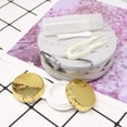 thumbnail image 4 of Fashion Marble Contact Lens Case Portable Contact Lens Box Kit with Mirror (Round) (Gold), 4 of 5