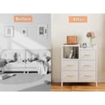 thumbnail image 4 of 2-Tier Open Shelf Storage Cabinet with 5 Fabric Drawers, Wide Dresser Chest for Bedroom Hallway Nursery Use, 4 of 8