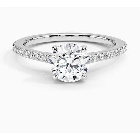 OMRE 1 Carat White Gold Women Engagement Ring Lab Grown Lab Created Diamond Promise Ring 10K