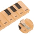 thumbnail image 3 of Unique Bargains 1 Pc Pill Case 7 Grid Piano Keys Pill Box Clear Orange, 3 of 6