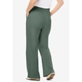 thumbnail image 3 of Woman Within Plus Size Tall 7-Day Wide-Leg Elastic-Waist Stretchy Knit Pant, 3 of 6