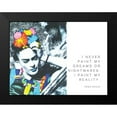 thumbnail image 2 of ArtsyQuotes 14x12 Black Modern Framed Museum Art Print Titled - Frida Kahlo Quote: Dreams or Nightmares, 2 of 5