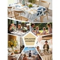 thumbnail image 5 of Orange Blue Botanical Table Cloth, Weeping Fall Eucalyptus Leaves Waterproof Tablecloth for Square Tables, Reusable Washable Fabric Table Cover for Restaurant Kitchen Dining Tables 54"x54", 5 of 6