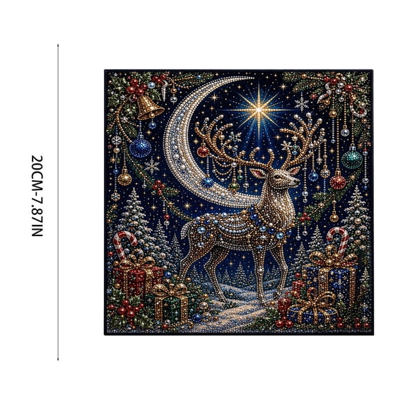 Christmas Diamond Painting Kit With Santa Claus Tree Snowman Rhinestone Art DIY Craft Set For Wall Decor Home Holiday Decoration Gift Making Activity