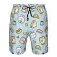 thumbnail image 3 of Salouo Rabbit Burger Coffee Pattern Swim Trunks for Men,Men's Hawaiian Bathing Suit Swimsuits Quick Dry Swimming Board Shorts Beach Shorts with Pockets-XX-Large, 3 of 6