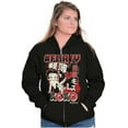 thumbnail image 3 of Kanji Betty Boop Hashtag Flirty XOXO Zip Hoodie Sweatshirt Women Brisco Brands S, 3 of 5