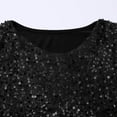 thumbnail image 7 of LYHao Girls Long Sleeve Loose Fit Round Neck Glitter Tee Casual School Blouse Comfortable Everyday Shirt For Toddler Kid Sizes 5-6 Years(Black), 7 of 7