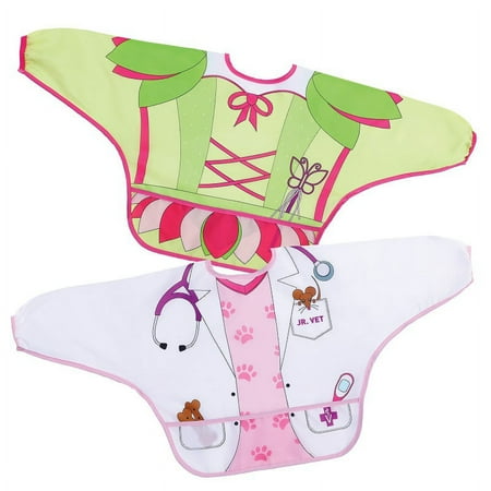 UPC: 9312742005627 | CHARACTER BIBS/SMOCKS WITH SLEEVES 2PK FAIRY/VET