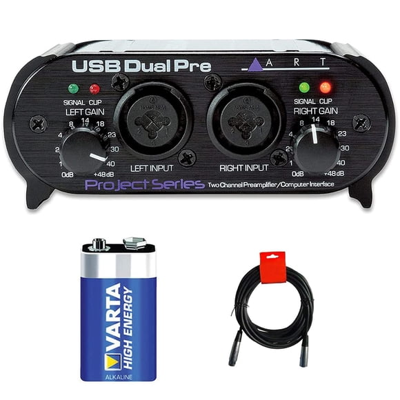 Interfaz de audio ART USB Dual Pre 1.1 + cable