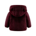 thumbnail image 3 of Winter Clearance 2024! purcolt Newborn Infant Baby Girls Boys Winter Fleece Jackets Cute Bear Ears Hooded Flannel Coat Toddler Kids Warm Thick Outerwear, 3 of 6