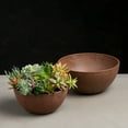 thumbnail image 3 of Root & Vessel Napa Bowl Planter, Rust, 10", 3 of 4