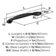 thumbnail image 4 of Amerock Intertwine 5-1/16 inch Center-to-Center Matte Black Cabinet or Furniture Pull, 10 Pack, 4 of 4