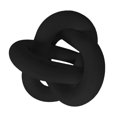 thumbnail image 1 of Moyic Nudo de decoración de eslabones de cadena de 3 eslabones tallados a mano para decoración de estantes Decoración del hogar Negro 12 cm, 1 of 1