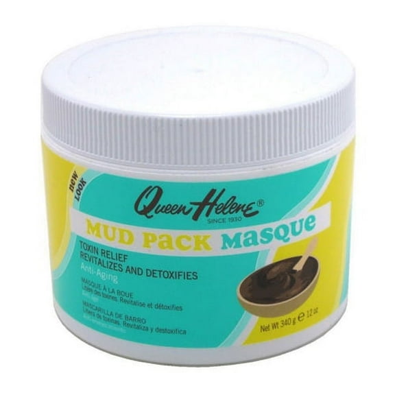 Queen Helene Mud Pack Masque For Face Toxin Relief revitalizes And Detoxifies, 12 oz, 3 Pack