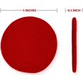 thumbnail image 3 of Dessous de Verre Ronds en Coton Tressé - Dessous de Verre Absorbants Tressés à la Main Tapis Réutilisables Antidérapants pour Boissons Cuisine Maison (4 Pcs Rouge), 3 of 5