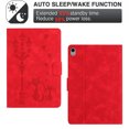 thumbnail image 2 of for iPad Mini 7th Gen 8.3" 2024 Case PU Leather Folio Tablet Cover, Smart Auto Wake/Sleep Flip Stand Case Embossed Pattern Magnetic Clasp Protective Case for iPad Mini 6th Gen 8.3" 2021, Red, 2 of 9