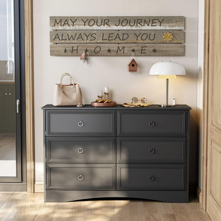 white christmas dresses Laurelin Black Dresser and Mirror — Lifestyle Furniture main image 1
