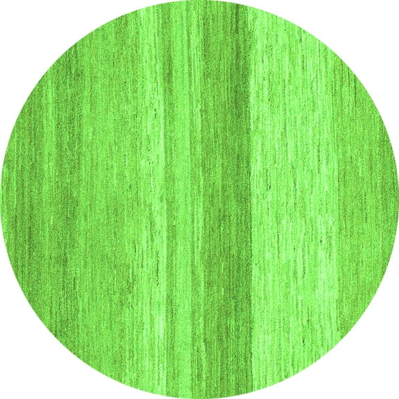 Ahgly Company Indoor Round Abstract Green Modern Area Rugs, 6' Round