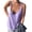 Purple, variant on Joernso Women Casual Solid Color Sleeveless Low-cut Neck Tank Top Loose Cotton Vest