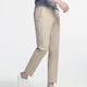 thumbnail image 3 of Pantalones de hombre de color liso rectos con bolsillos laterales y botones, 3 of 5
