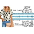 thumbnail image 5 of MOSHU T-shirts for Women Pleated Printed Short Sleeve Tunice Tops V Neck Summer Womens Shirts, 5 of 6